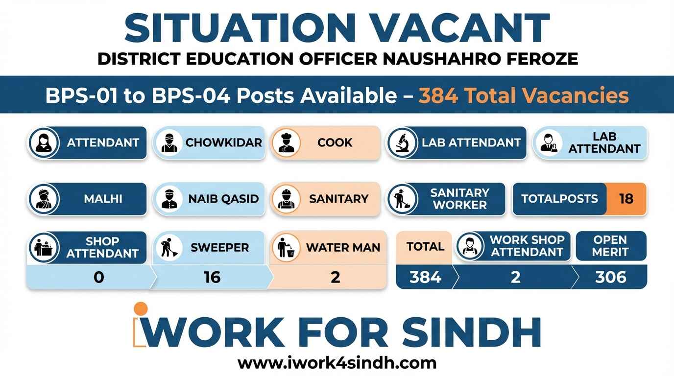 Education Department ES&HS Naushahro Feroze Jobs 2026 