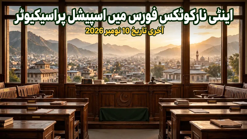 ANF Special Prosecutor Jobs 2026 Urdu - last date 10 November 2026