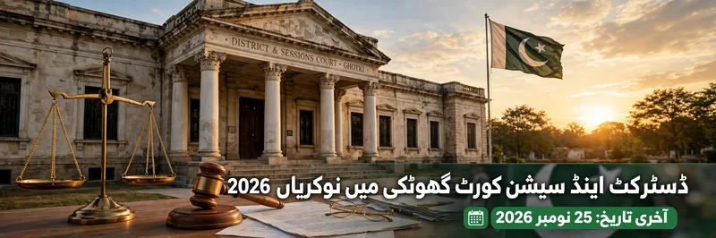 District and Session Court Ghotki Jobs 2026 - last date 25 November 2026