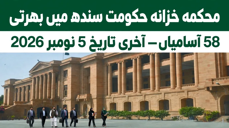 Finance Department Sindh Jobs 2026 Urdu - 58 posts, last date 5 November 2026