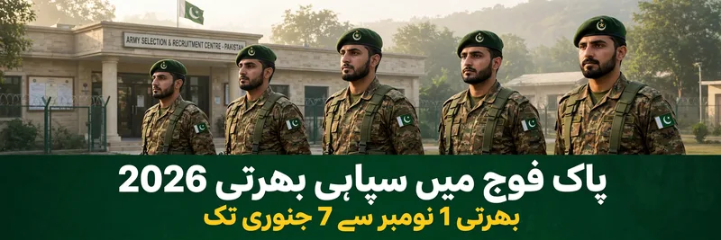Pakistan Army Sipahi Jobs 2026 DSF recruitment Urdu - recruitment 1 November 2026 to 7 January 2027