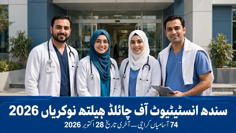 SICHN Karachi Jobs 2026 - Sindh Institute of Child Health & Neonatology, 74 posts, apply before 28 October 2026