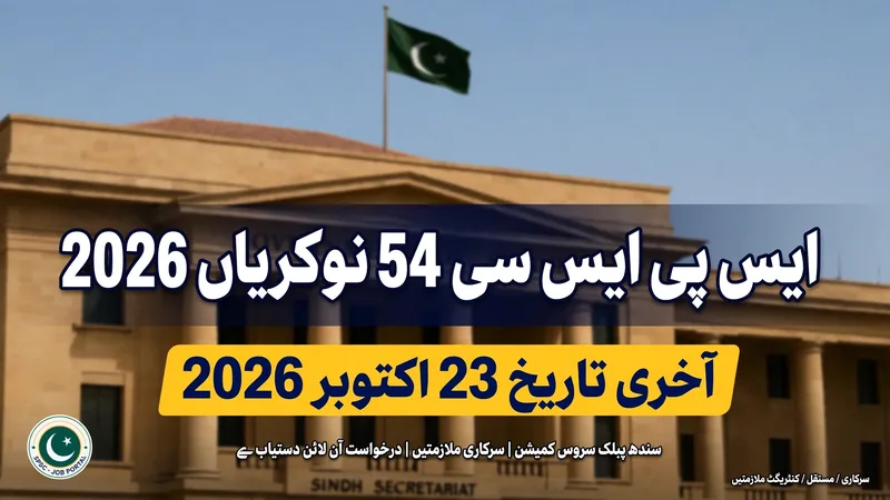 SPSC Advertisement 05/2026 - 54 Sindh Government Jobs