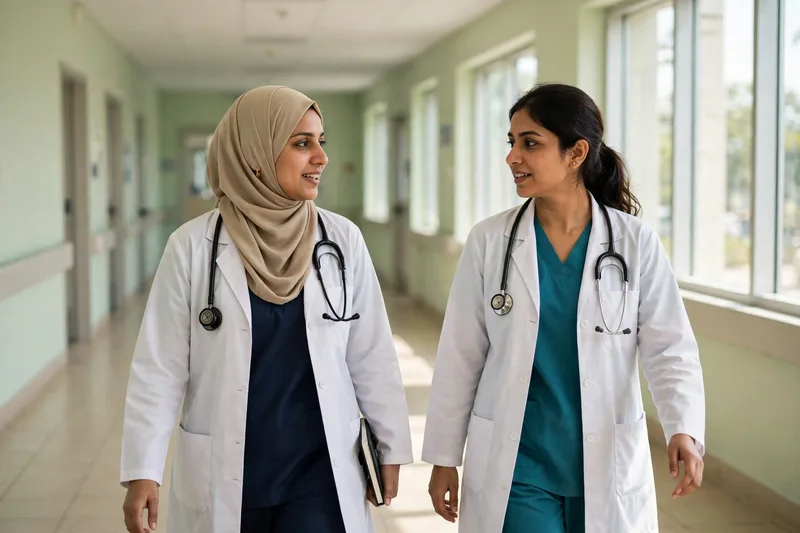 Women healthcare workers in a government hospital in Pakistan